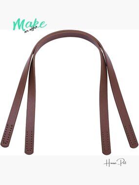 2pcs Faux Leather Purse Handles 23in Sew On Bag Strap Replacement